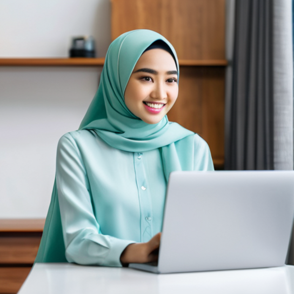 미디어 프로듀서와 최신 콘텐츠 트렌드 - **Prompt:** A young adult Malaysian content creator, dressed in stylish yet modest casual wear (e.g....