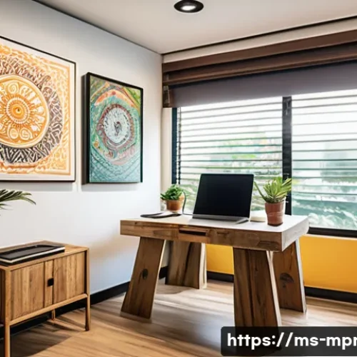 미디어 프로듀서의 창의력 향상법 - A modern, dynamic Malaysian creative workspace featuring a neat desk with a whiteboard filled with c...