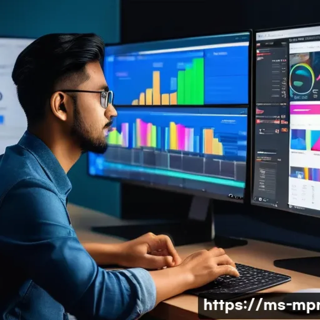 미디어 프로듀서가 익혀야 할 필수 기술 - A modern digital media production workspace in Kuala Lumpur, Malaysia, showing a diverse young adult...