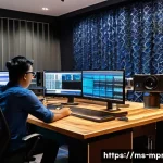 미디어 프로듀서가 되기 위한 학습 계획 - A modern Malaysian media production studio setting, featuring diverse young professionals collaborat...