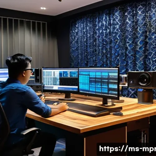 미디어 프로듀서가 되기 위한 학습 계획 - A modern Malaysian media production studio setting, featuring diverse young professionals collaborat...