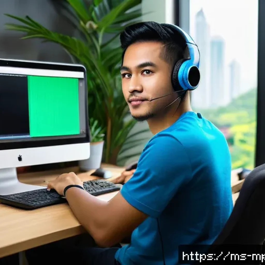 미디어 프로듀서의 시간 관리 팁 - A modern Malaysian media producer’s workspace during a focused video editing session, showing a youn...