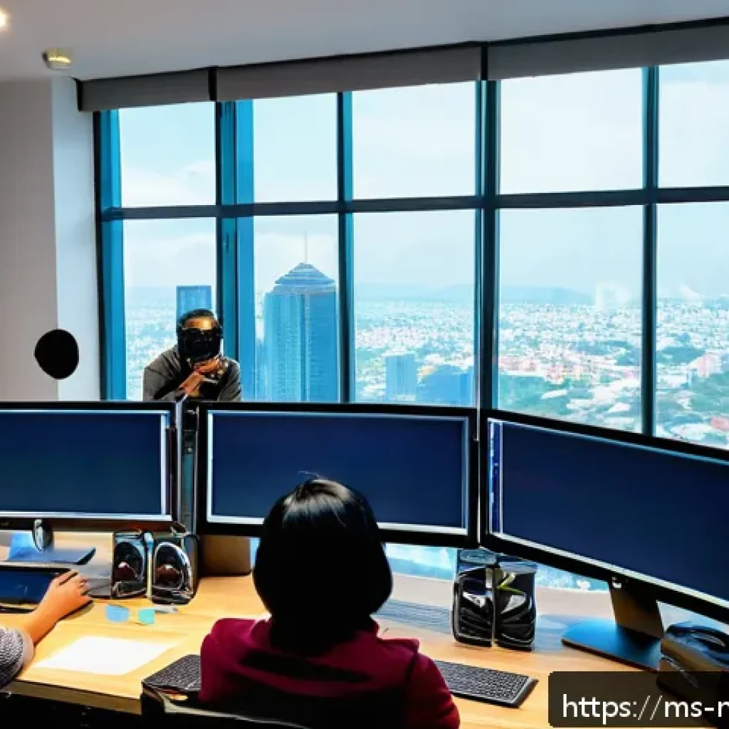 미디어 프로듀서 이직 준비 방법 - A professional media producer in a modern Malaysian office setting, organizing a video production sc...